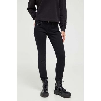 Tommy Jeans jeansi femei, culoarea negru