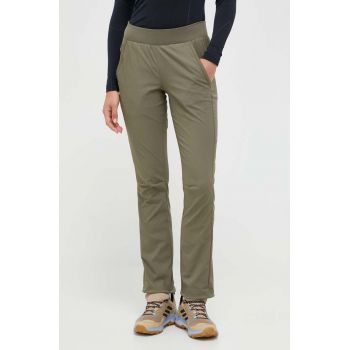 Columbia pantaloni de exterior Leslie Falls culoarea verde