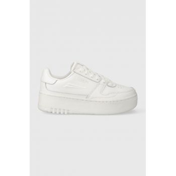 Fila sneakers din piele FXVENTUNO PLATFORM culoarea alb