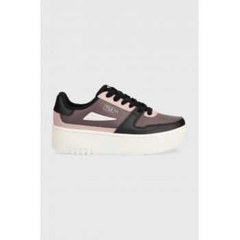 Fila sneakers din piele FXVENTUNO PLATFORM culoarea violet de firma originali