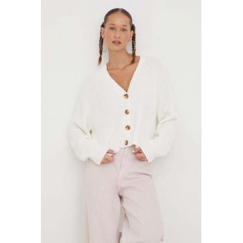 Hollister Co. pulover femei, culoarea alb de firma original
