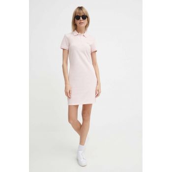 Lacoste rochie EF5473-ADY culoarea roz, mini, mulata EF5473.-ADY de firma originala