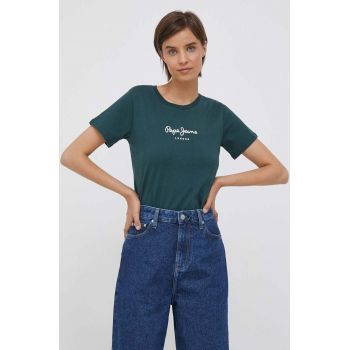Pepe Jeans tricou din bumbac Wendys culoarea verde ieftin