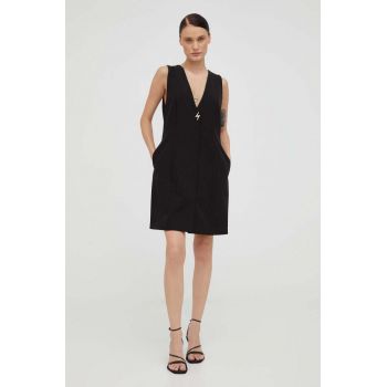 Bruuns Bazaar rochie culoarea negru, mini, oversize