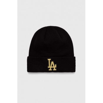 New Era caciula culoarea negru, LOS ANGELES DODGERS de firma originala