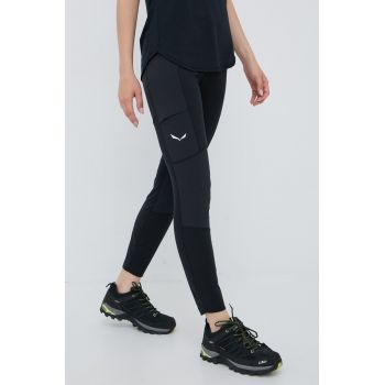 Salewa leggins sport Lavaredo femei, culoarea negru