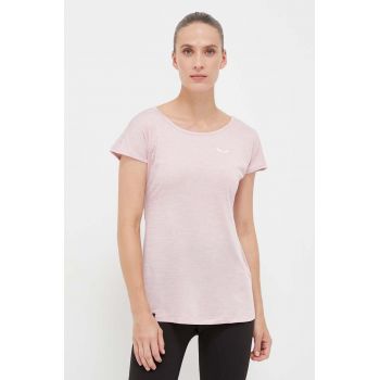 Salewa tricou sport Puez Melange culoarea roz, 00.0000026538