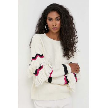 Silvian Heach pulover din amestec de lana femei, culoarea bej