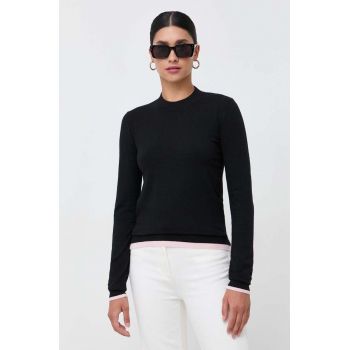 Silvian Heach pulover femei, culoarea negru, light, cu turtleneck