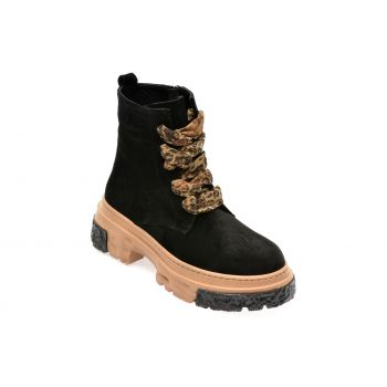 Ghete EPICA negre, 3153924, din piele intoarsa