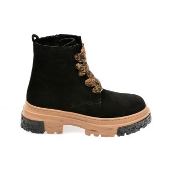 Ghete EPICA negre, 3153924, din piele intoarsa