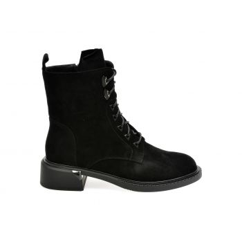 Ghete EPICA negre, 394654, din piele intoarsa