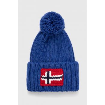 Napapijri caciula din amestec de lana din tricot gros