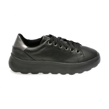 Pantofi GEOX negri, D35TCB, din piele naturala