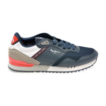 Pantofi PEPE JEANS bleumarin, MS30991, din piele ecologica