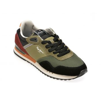 Pantofi PEPE JEANS kaki, MS30992, din material textil