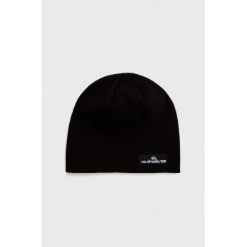 Quiksilver caciula culoarea negru, din tesatura neteda