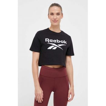 Reebok tricou Reebok Identity femei, culoarea negru