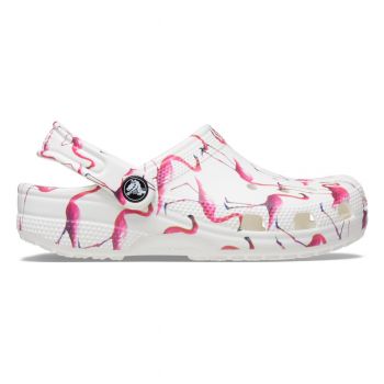 Saboti Crocs Classic Pool Party Clog Kids Multicolor - White/Flamingo ieftini