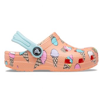 Saboti Crocs Classic Toddler Pool Party Clog Galben - Papaya ieftini