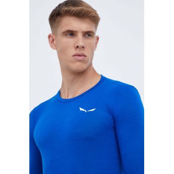 Salewa longsleeve funcțional Zebru Fresh culoarea albastru marin