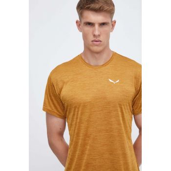 Salewa tricou sport Puez Melange culoarea maro, melanj, 00.0000026537