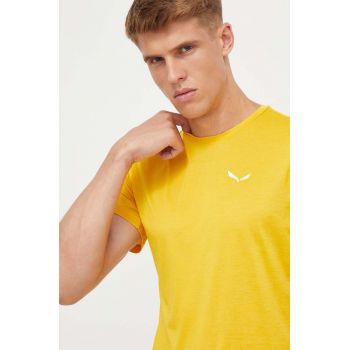 Salewa tricou sport Puez Melange culoarea galben, melanj, 00.0000026537