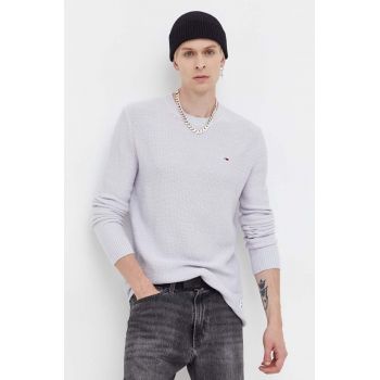 Tommy Jeans pulover barbati, culoarea gri de firma original