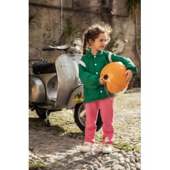 Mini Rodini geaca copii Mini Rodini x Wrangler culoarea verde