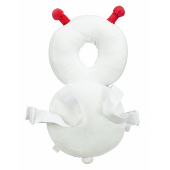 Pernuta protectie spate si cap pentru copii, Ikonka, in forma de rucsacel cu bretele reglabile, dimensiune 25 x 15cm, Buburuza