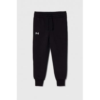 Under Armour pantaloni de trening pentru copii UA Rival Fleece culoarea negru, neted