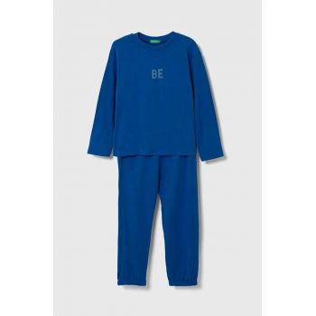 United Colors of Benetton pijama copii cu imprimeu ieftine