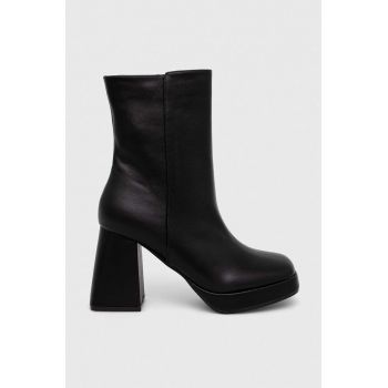 Answear Lab botine femei, culoarea negru, cu toc drept ieftine