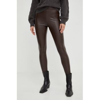 MICHAEL Michael Kors colanti femei, culoarea maro, neted