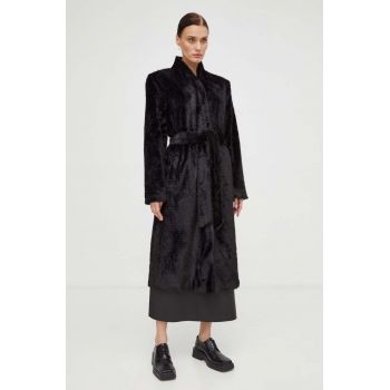 Bruuns Bazaar palton femei, culoarea negru, de tranzitie la reducere