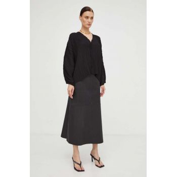 By Malene Birger bluza femei, culoarea negru, neted