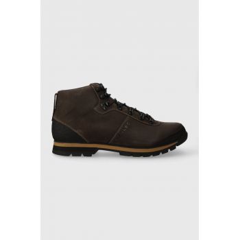 Charles Footwear ghete de piele Carney barbati, culoarea maro, Carney.Hiker.Brown