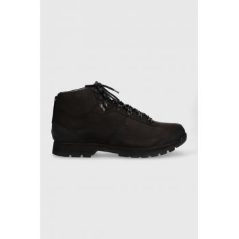 Charles Footwear ghete de piele Carney barbati, culoarea negru, Carney.Hiker.Black ieftine de firma originale