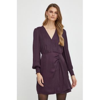 Morgan rochie culoarea violet, mini, evazati ieftina