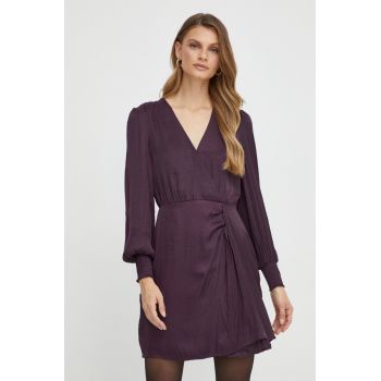 Morgan rochie culoarea violet, mini, evazati