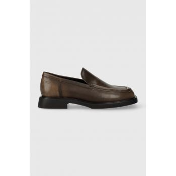 Vagabond Shoemakers mocasini de piele JACLYN femei, culoarea maro, cu toc plat, 5638.118.19