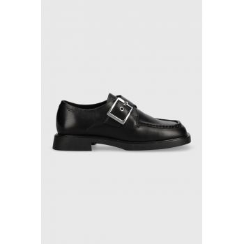 Vagabond Shoemakers mocasini de piele JACLYN femei, culoarea negru, cu toc plat, 5638.001.20