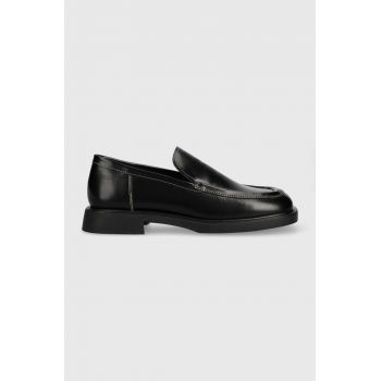 Vagabond Shoemakers mocasini de piele JACLYN femei, culoarea negru, cu toc plat, 5638.104.20