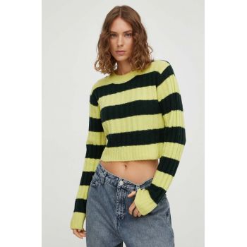 Won Hundred pulover de lana femei, culoarea verde ieftin