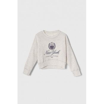 Abercrombie & Fitch bluza copii culoarea gri, cu imprimeu