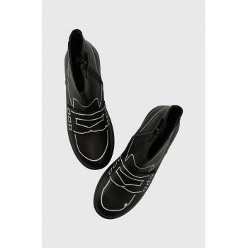 Camper cizme de piele K900330 TWS Kids culoarea negru