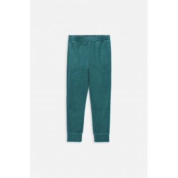 Coccodrillo pantaloni de trening pentru copii culoarea verde, neted ieftini