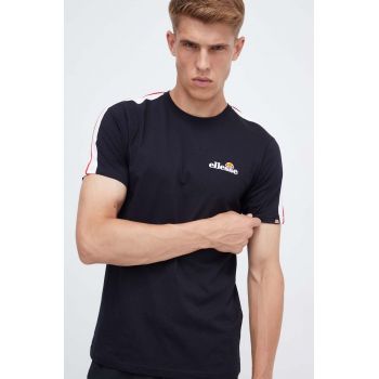 Ellesse tricou din bumbac culoarea negru, cu imprimeu