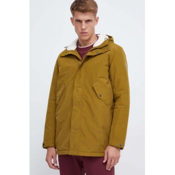 Jack Wolfskin hanorac barbati, culoarea verde, de tranzitie