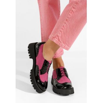 Pantofi dama brogue Flexa fucsia ieftini